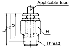 Male Connector Fitting NPT Diagram