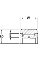 CYR Series Sealed Cam Yoke Roller Bearing Diagram