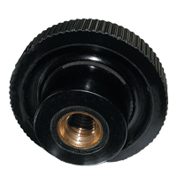 Knurled Plastic Knob With Brass Insert