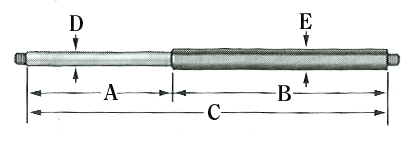 M6 Male Thread Gas Springs